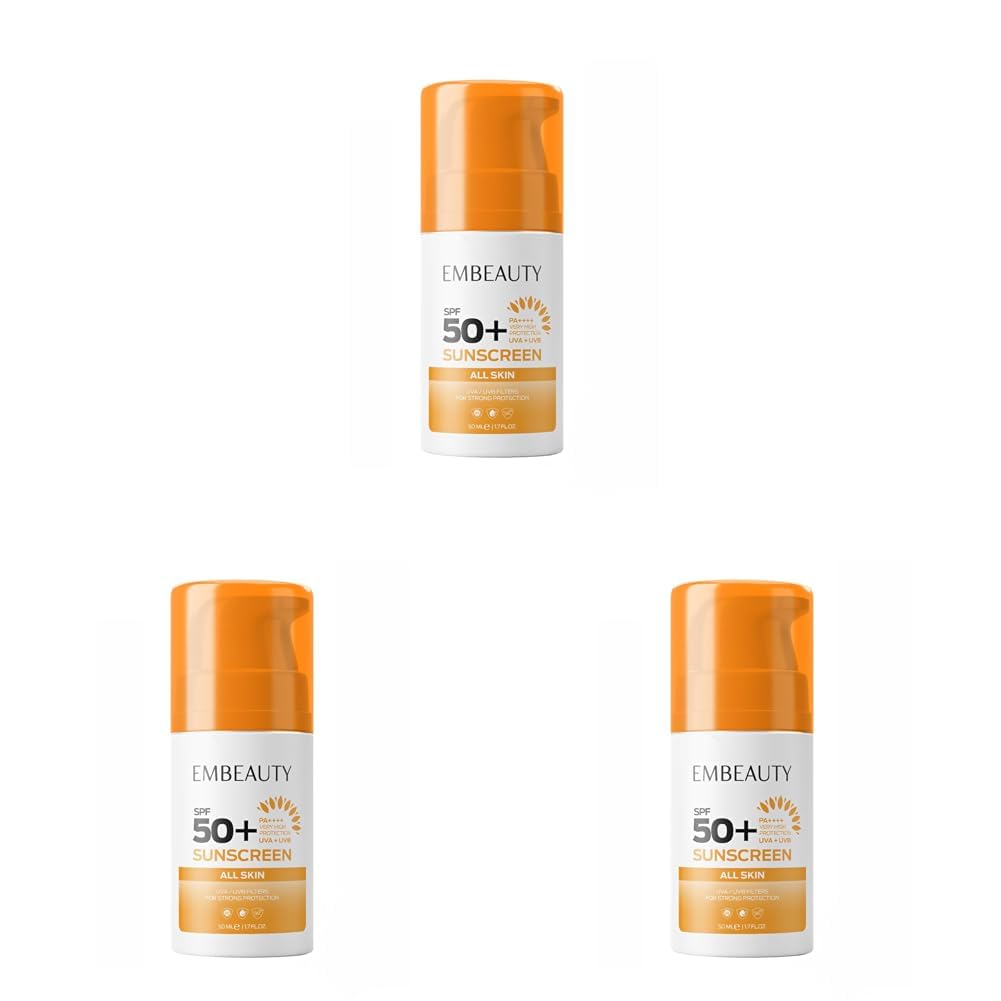 Tüm Cilt Tipleri Için Yüksek Korumalı Güneş Kremi Spf50+ 50 ml (3 paketi)
