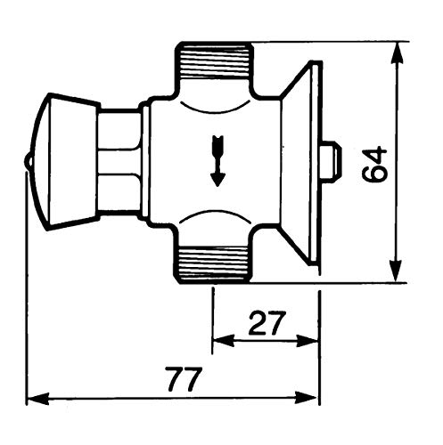 PRESTO Robinet de chasse temporisé pour urinoir 15x21 - Sélection collectivité