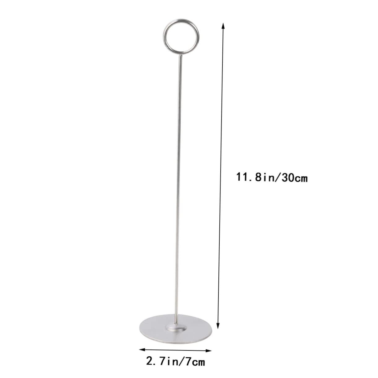 STOBAZA 5pcs Stainless Steel Table Number Holder for Wedding Banquet Restaurant Photo Stand