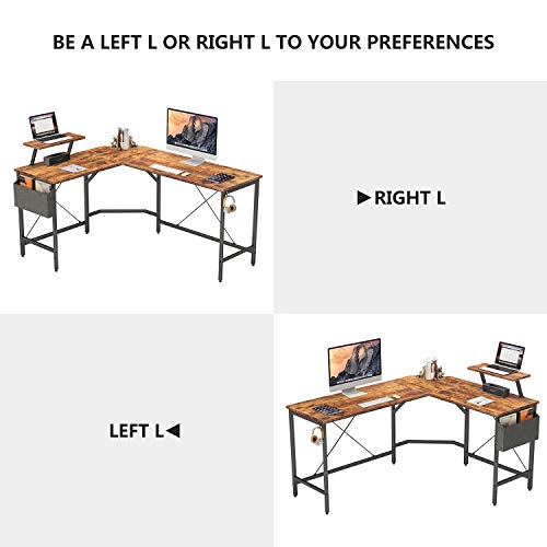 Image of Cubiker Multi-Purpose Height-Adjustable Lapdesk, Study Table, Portable, with Docking for Tablet, Room Work, Ideal for Work from Home, DIY Table, Easy to Assemble (59.1 inch x 47.3, Rustic)