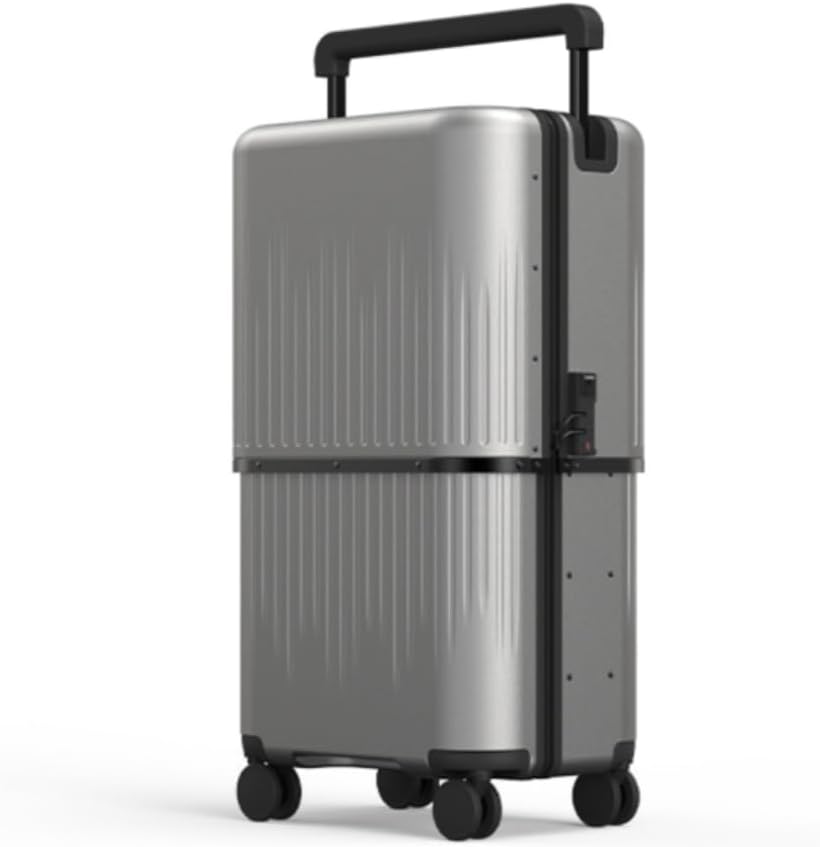 VELO 3-in-1 3-in-1 Expandable Hardside Luggage, Carry On Suitcase with Spinner Wheels, Airline Approved Travel Luggage with PC Hardshell & TSA Lock, 3 Sizes Adjustable 16''/22''/26'' (Sliver)