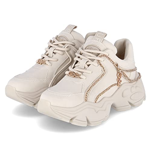 Buffalo Binary Chain 2.0, Zapatillas Mujer, Beige Dorado, 39 EU