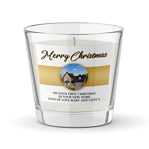 Image of forefrontdesigns Personalised Candle Label – Customised Sticker or Candle Option, Photo Candle, Engagement Gift & Personalised Gift for Women