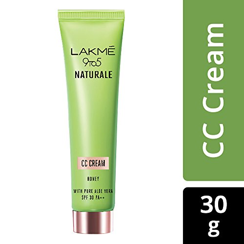 LAKMÉ 9 To 5 Naturale CC Cream, Honey, Spf 30 With Aloe Vera, Conceals Dark Spots & Blemishes, 30 g - Image 2