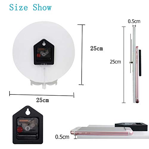 Pfrewn Autumn Pumpkin Maple Lraf Wall Clock Silent Non Ticking Fall Harvest Clocks Battery Operated Vintage Desk Clock 10 Inch Quartz Analog Quiet Bedroom Living Room Home Decor thumb #4