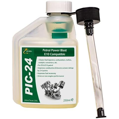 Hydra PIC-24 Petrol Injector Cleaner and Carb Cleaner Additive, 250ml Treats 250 litres, With Petrol Cleaner you get more Petrol Power with Octane Booster Removes Deposits Improves Combustion Cover
