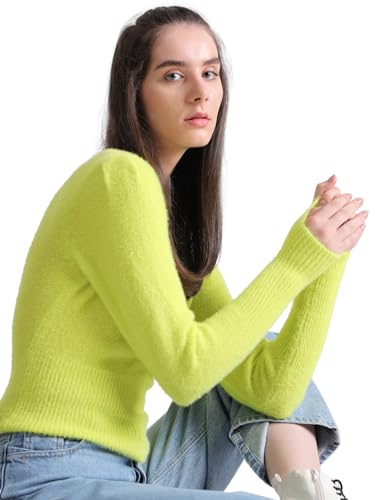 Image of Only Women's Nylon Blend Round Neck Sweater