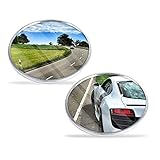 Zone Tech Rearview Blind Sport Mirrors - 2-Pack Premium Quality 2 Inch Stick-On Aluminum Border Thin Car Blind Sport Mirrors