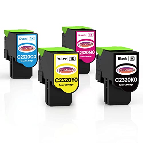 C2425 Toner Cartridge Replacement for Lexmark C2425dw Toner Cartridge for Lexmark C2325dw C2425dw C2535dw MC2425 MC2535 MC2640 C2320K0 C2320C0 C2320M0 C2320Y0 ,4 Pack