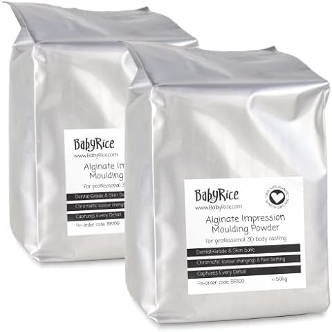 Alginate Moulding Powder Chromatic Fast Set Impression Compound Skin Safe by BabyRice 1kg Cover