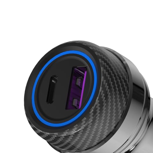 Carregador Veicular Turbo Rápido Carro Automotivo Para Samsung iPhone Celulares Usb E Tipo C