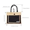 LERANXIN Sac à Provisions en Jute, 30×25×13 cm avec Poches Latérales à Boutons Noirs Sac Cabas en Toile, Réutilisable Sac à Provisions en Jute, pour Le Shopping, Les Sorties, Le Camping, Le Magasin #5