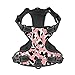 No Pull Dog Harness for X-Large Dogs Easy Walk Dog Vest Adjustable Collars Harnesses & Leashes Set Breathable Oxford Outdoor Walking Safety Reflective Strip Leopard Print Cow Skin Pink Prints