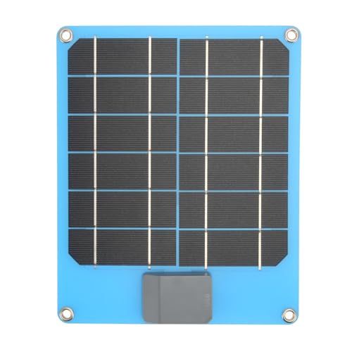 6W 5V USB Solar Panel Monocrystalline Charger for Phone, Lights, Cameras Charging Efficient, Smart, Portable for Camping, Walking (WHITE)