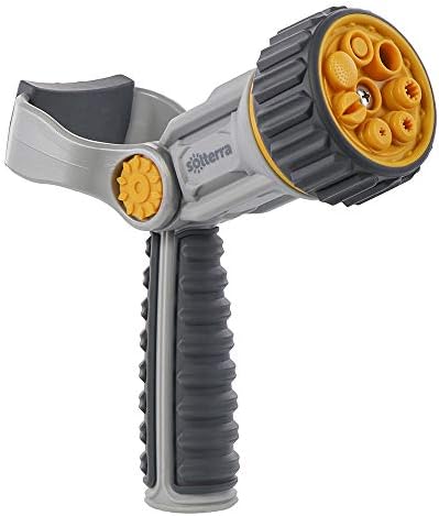 Solterra 56383 Adjustable Garden Hose Nozzle with Rear Trigger, Fireman Lever, Gray