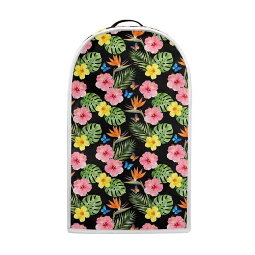 Psesaysky Tropical Flowers Blender Cover Kitchen Stand Mixer Cover Foldable Small Kitchen Machine Cover Easy to Clean Coffee Maker Cover Dust Cover Juice Cover