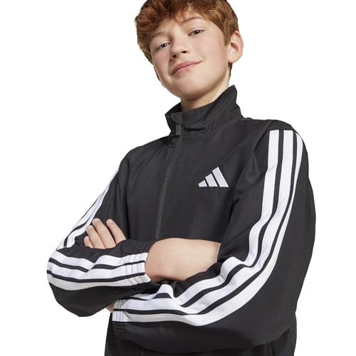 adidas Unisex Kinder Essentials Climacool Track Suit, black/white, 11-12 Years