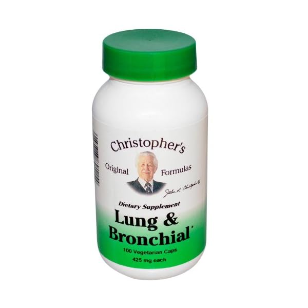Dr. Christopher's Unisex Lung & Bronchial Formula Vegetarian Capsules 100 Count 400 mg Each