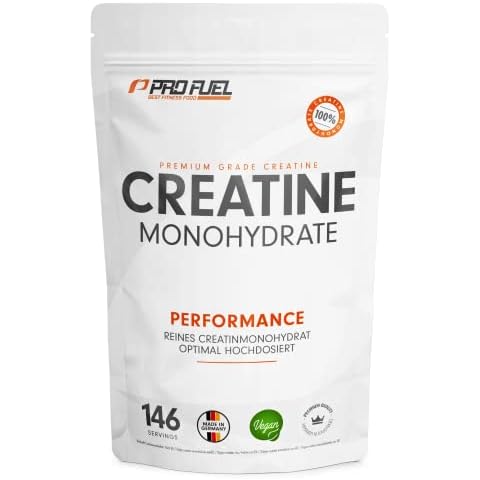 Creatin Monohydrat Pulver 500g - Kreatin Monohydrat in mikronisierter Qualität - Creatine-Monohydrate optimal hochdosiert - reines Creatin-Pulver ohne Zusätze, 100% vegan - für 146 Anwendungen Cover