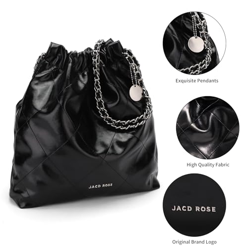 Image of JACD Crossbody Bags for Women Trendy Vegan Leather Shoulder Bag Small Work Bags Drawstring Handbag Purses Travel Bucket Bag