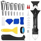 NEREIDS NET Caulking Finisher Tool Kit, 35Pcs/Set Caulking Finishing Grout Scraper Tool Set, Caulk...