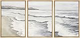 SIGNWIN Framed Canvas Print Wall Art Set Ocean...