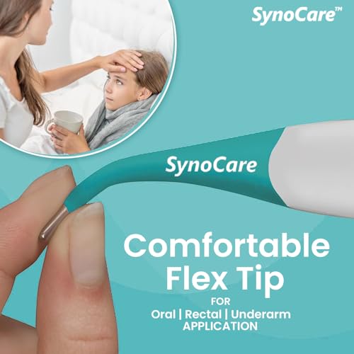 Image of Waterproof Flexible Digital Thermometer, Quick & Instant Measurement of Oral & Underarm with Accurate Temperature in Celsius & Fahrenheit | Thermometer for Adults, Kids & Babies (Pack of 1)