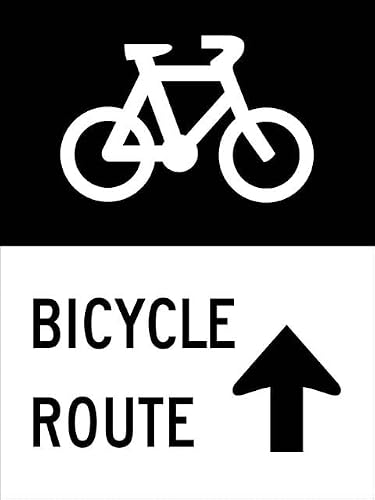 Xewazd A614 8"X12" Retro Metal Tin Sign - Bicycle Route | Funny Wall Decor For Shop Yard Man Cave Garage