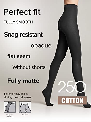 Image of Conte Warm Thick Winter Tights Cotton 250 Den