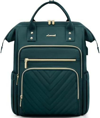 LOVEVOOK 17 Inch Laptop Backpack for Teachers Nurses Dark Green 1...