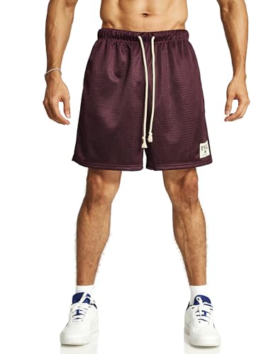 Ouber Men's Mesh Gym Shorts with Pockets Dry Fit Performance for Workouts Basketball Shorts2