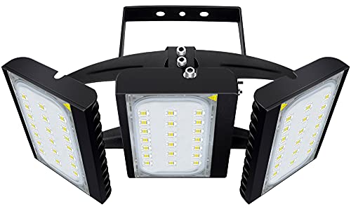 Led Flood Light Outdoor, Stasun 450W 40500Lm Outdoor Area Lighting, Ip66 Waterproof Exterior Floodlight Commercial Security Light, 6000K Daylight White, 3 Adjustable Heads For Yard, Street,Parking Lot #TOP2