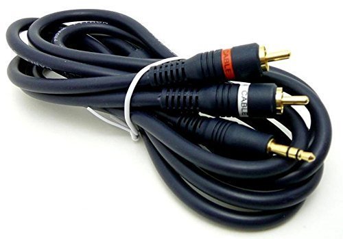 iMBAPrice Premium Series - 25 Feet 3.5mm Stereo Male to 2RCA Male 22AWG Cable - Gold Plated