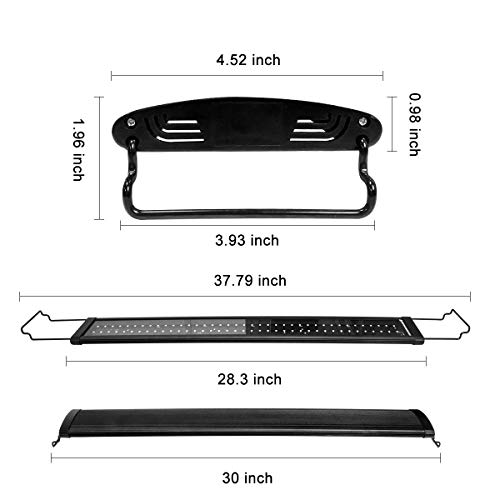 MingDak Full Spectrum LED Aquarium Light,Fish Tank Light with Aluminum Housing Extendable Brackets,White Blue Red Green LEDs for Freshwater Plants,30 to 36-inch,6500K - Thumbnail 4