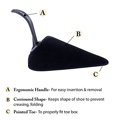 Footfitter Foam Shoe Tree With Handle For Women's High Heels, Travel Shoe Tree - Pair Of Pointed Toe Trees (Size 5-8) #TOP1