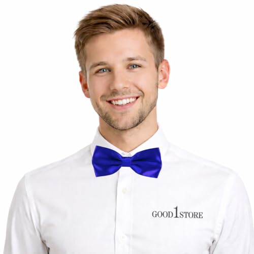 Image of Mens Classic Solid colour Bowtie 6pcs /12pcs Combo Pre-tied Satin polyester Formal tuxedo Bow tie Set For Boy Women and Men & Adjustable Length