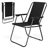 💪 CONCEPTION ROBUSTE ET LÉGÈRE : Cette chaise de camping confortable dispose d’une structure en métal robuste qui supporte jusqu’à 100 kg. Offrant une assise stable et durable, elle est parfaite pour vos activités en plein air comme le camping ou les pique-niques.