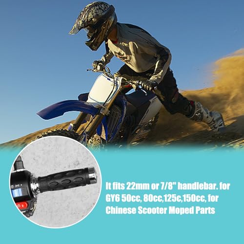 Atunee 22 mm Gasgriff-Set mit Scooter-Gaszug für GY6 50cc 80cc 125c 150cc