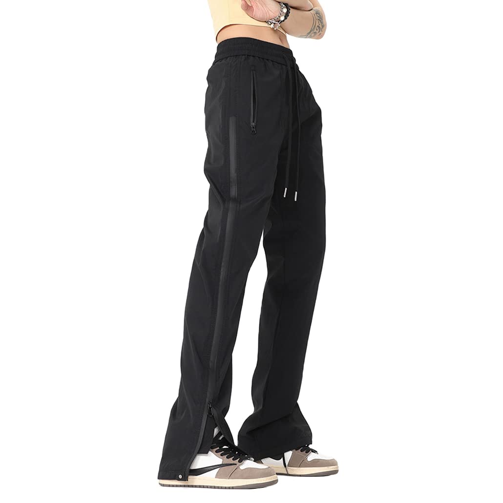 LANGWEI Womens Athletic Pants Summer Drawstring High Waisted Trousers Loose Fit Casual Palazzo Pant