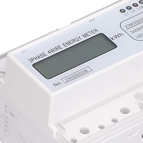 Monitor de Uso de Energia Elétrica, Medidor de Energia Elétrica Visor LCD de Plástico 3x220V/380V 7