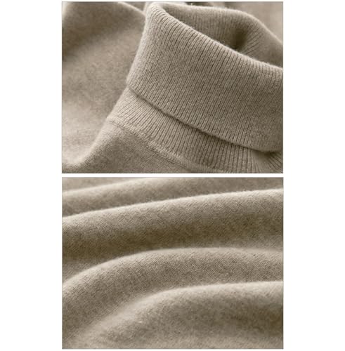 100% Cashmere Turtleneck Men's Pullover Autumn and Winter Soft, Light and Warm Roll-Neck Pullover Knitted Sweater 5