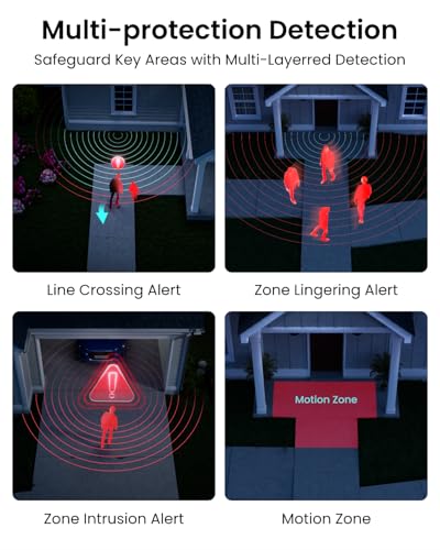 Image of REOLINK New Version 12MP Smart Security System with AI Video Search, Person /Vehicle /Animal Detection Color & Infrared Night Vision, Two-Way Talk, 24 /7 Recording, Perimeter Protection, RLK8-1200D4-A