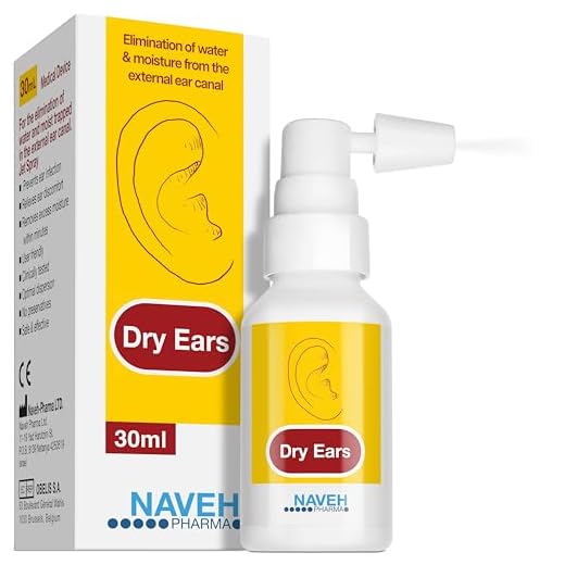 NAVEH PHARMA Dry Ears -Swimmers Ear Drops Spray - Ear Drying Drops for Swimmers Adults and Kids/Remove Water Trapped in Ears and Prevent Pain, Infection, and Hearing Loss (1 Fl Oz)