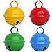 Cascabeles de Colores Grandes Amarillo + Rojo + Azul + Verde(25mm x4 Campanillas Bronce Musicales Sonoros) Para Manualidades Navidad Boda Sonajeros Muñeca Perros Pesca Carnaval Gato Montessori