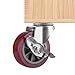 3 Inch Swivel Caster Wheels Set of 4, Locking Casters Heavy Duty Total Capacity 330lbs, Metric M8-1.25 Threaded Stem PU Casters with Brake, Castors for Carpet Hardwood Floors Workbench Bed Frame