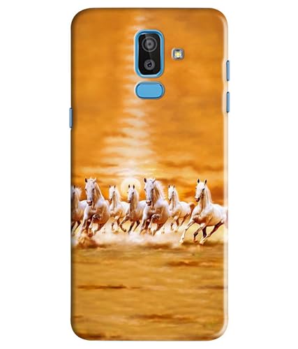Image of Horse Running Painting Printed Hard Back Case Cover Compatible for Samsung Galaxy J8 / Samsung Galaxy A6 Plus (Multicolor) - D1667