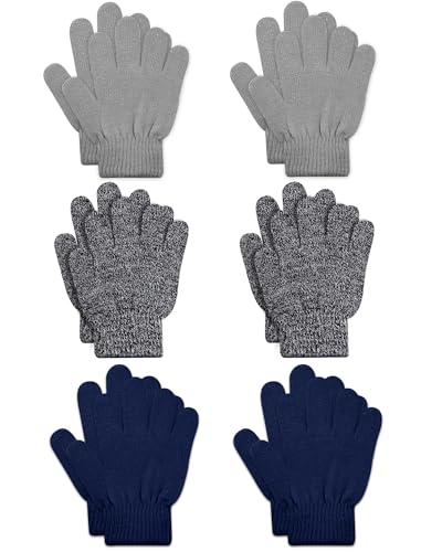 Image of ONESING 6 Pair Baby Gloves Toddler Gloves Toddler Winter Gloves Kids Gloves Winter Stretchy Knit Gloves for Kids Boys Girls