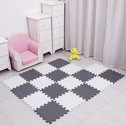 Image of meiqicool Foam Play Mat Thick Soft EVA Interlocking Foam Floor Mats Children Yoga Exercise Multi Jigsaw Puzzle Blocking Board Kids Playmats Play 18 Piece AL
