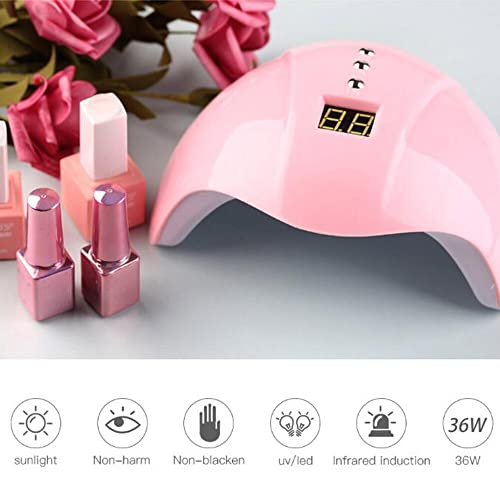 dalishopp Secador de unhas 36 W Lâmpadas para unhas 3 temporizadores UV LED Secador de polimento Sen