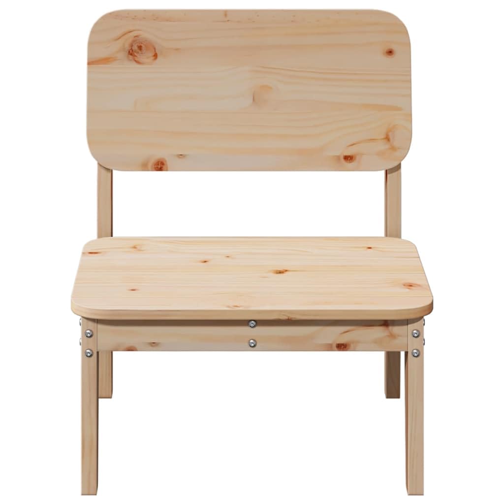 Krzesło ogrodowe z litego drewna sosnowego 2 sztuki 60 x 52,5 x 72 cm z wygodnym oparciem i stabilną ramą zewnętrzną, trwałe rustykalne siedzisko na patio i otwarte przestrzenie